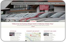 Webdesign und Konzept für Autohaus Berger in Pirka