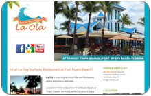 Webdesign und CMS LaOla Surfside Restaurant